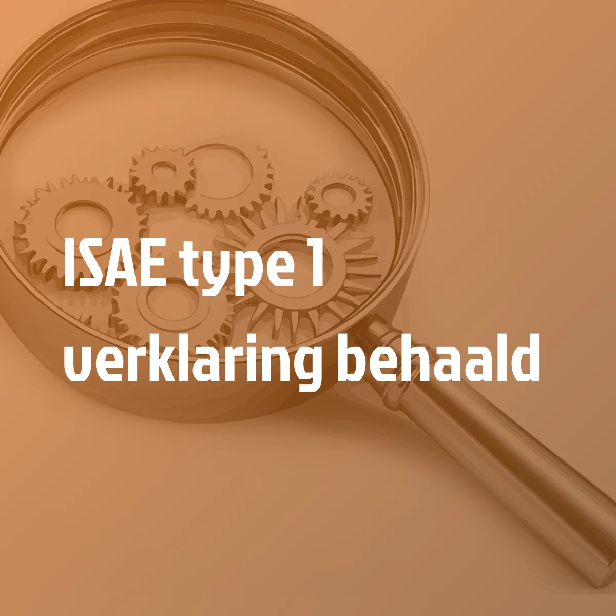 We versterken onze betrouwbaarheid met ISAE 3402 type I assurance rapport voor de gehele organisatie